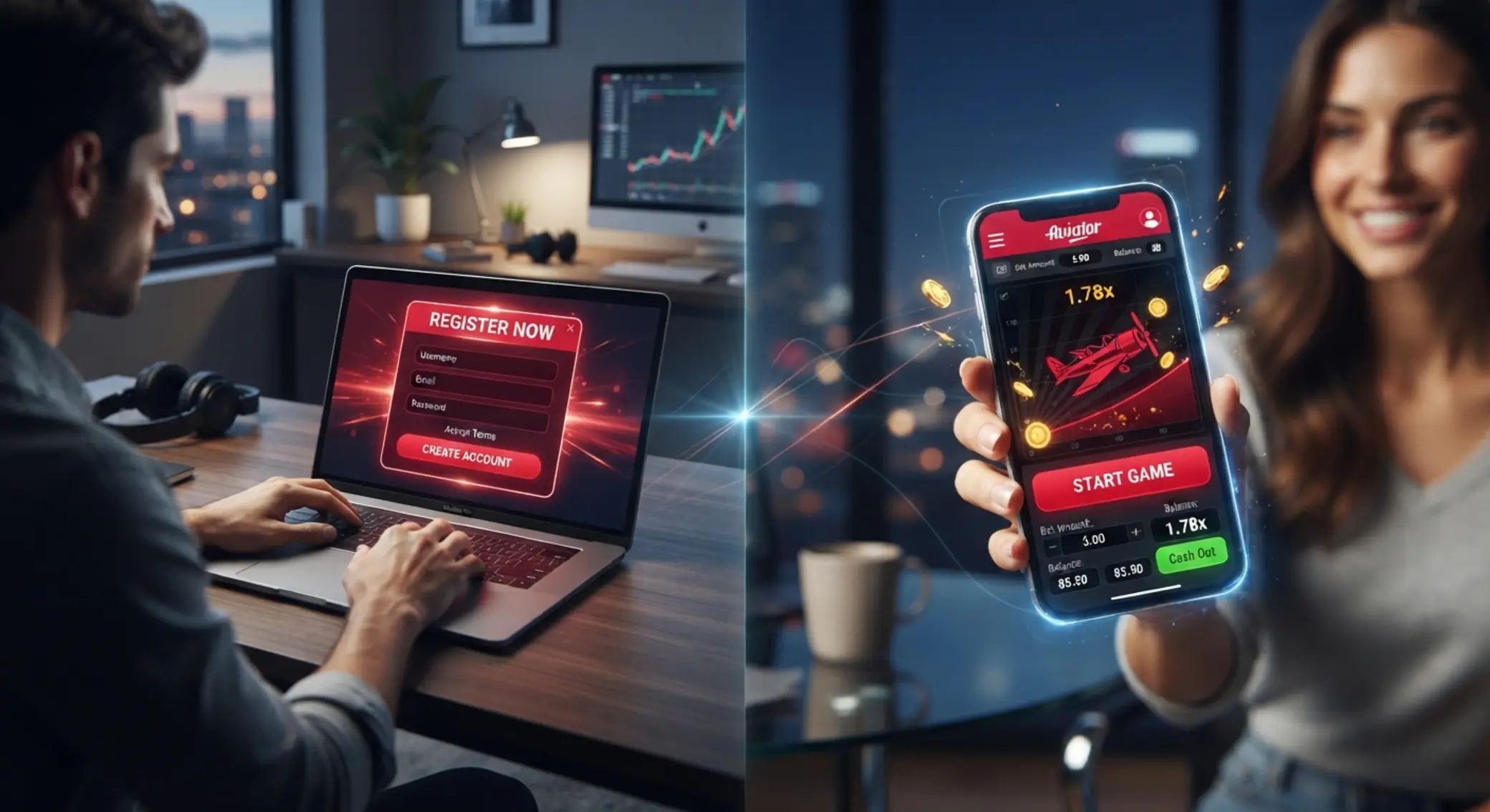 Registro y primeros pasos para jugar Aviator en desktop y móvil