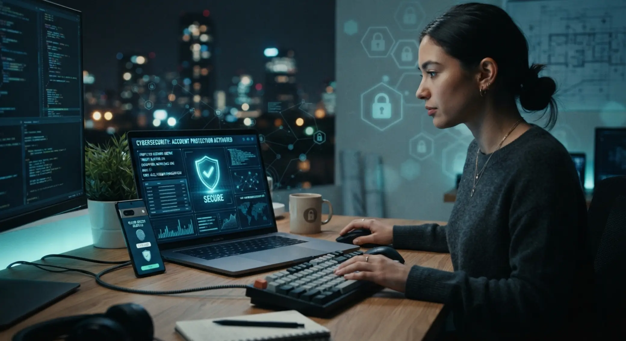 Protección de cuenta y seguridad online en acceso digital