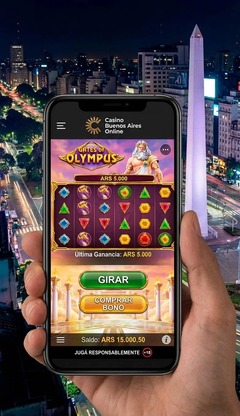 Interfaz móvil de Betano Argentina con Gates of Olympus en pantalla.