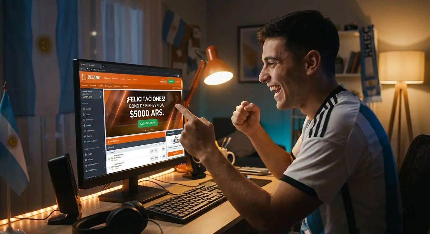 Bono de bienvenida Betano activo en pantalla Argentina apuestas deportivas