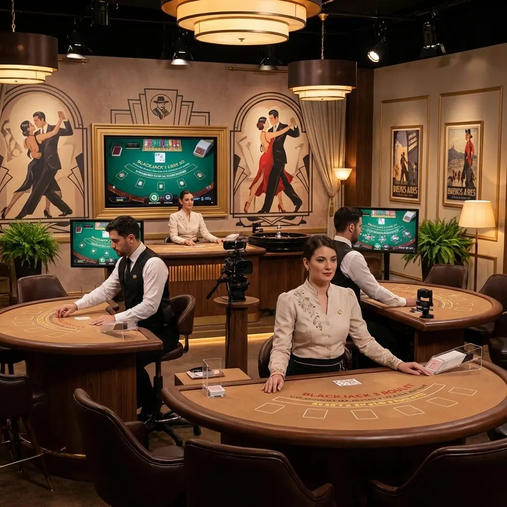 Croupiers argentinos en casino en vivo en Betano AR