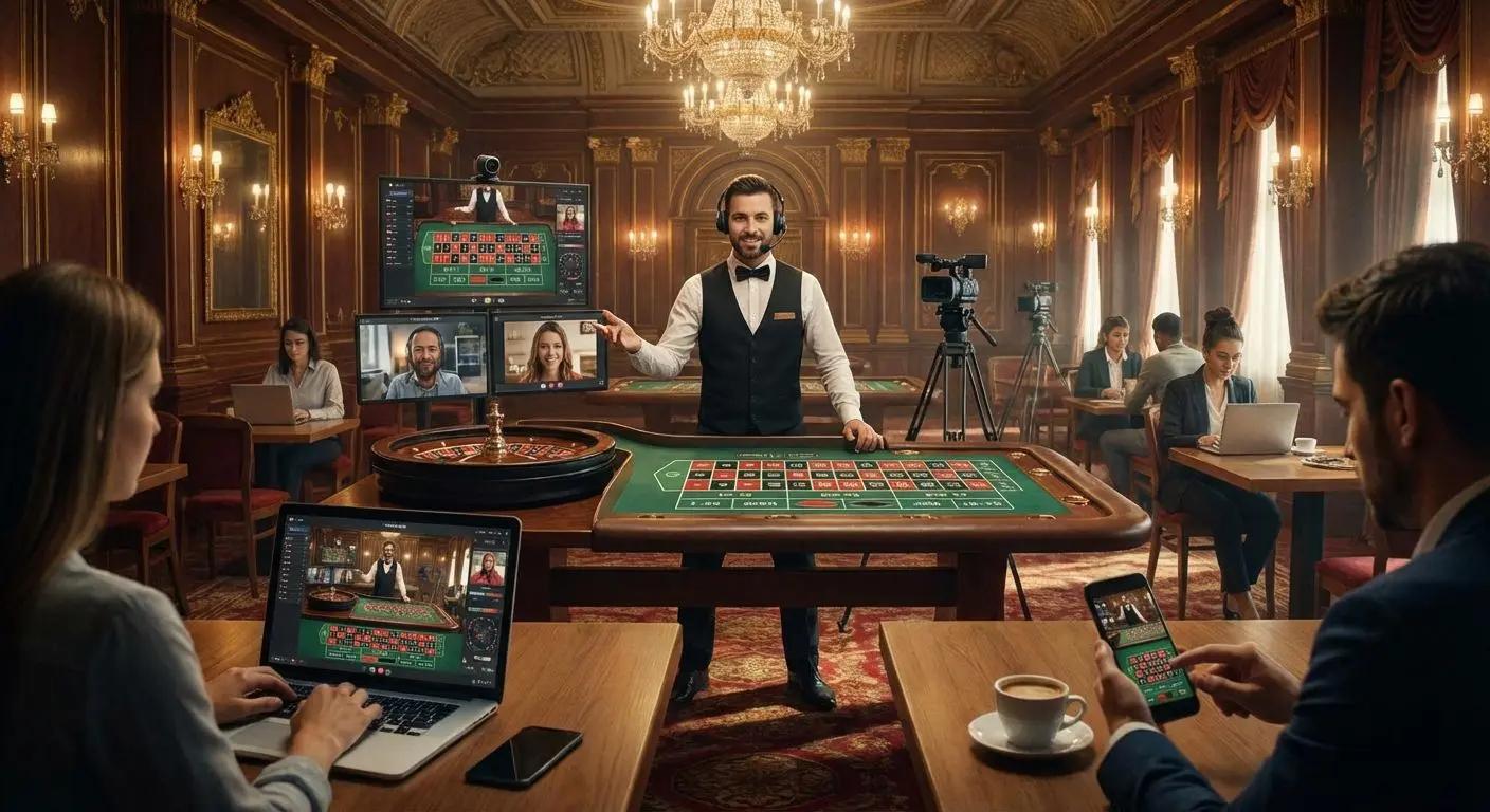 Mesa de ruleta y blackjack en casino en vivo Betano con crupier real en Buenos Aires