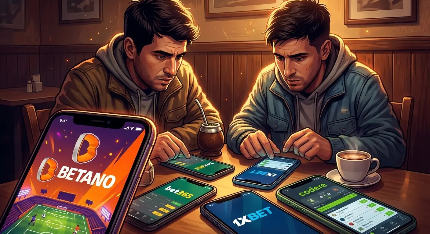Usuarios comparando Betano con otras apps de apuestas móviles en Argentina