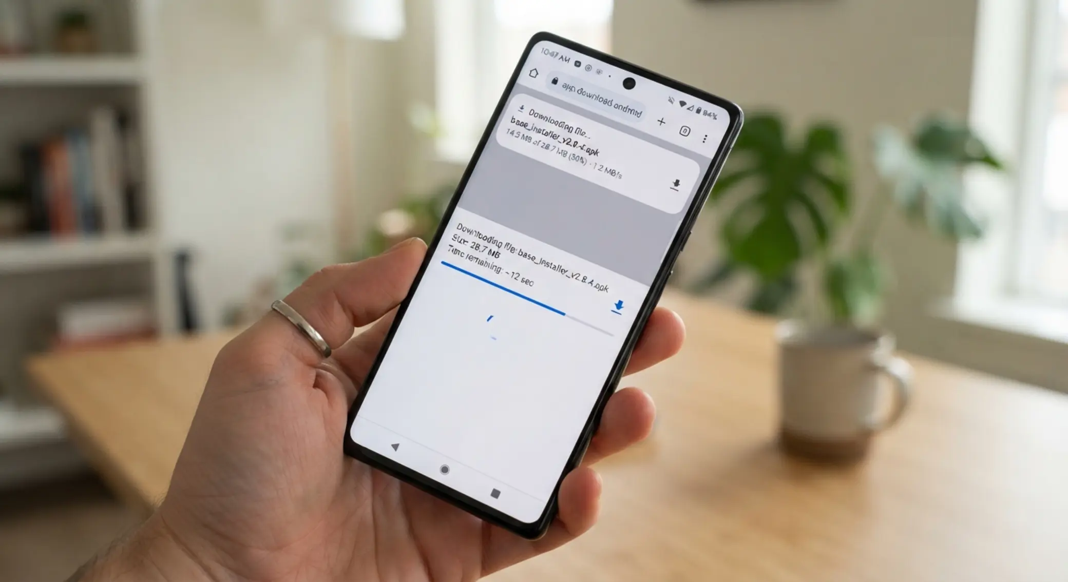 Descarga de archivo APK en navegador Android