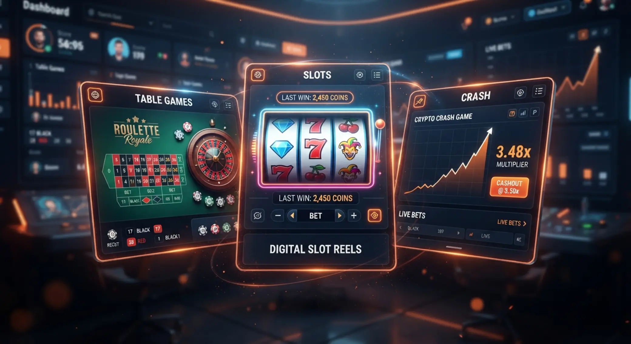 Variedad de juegos gratis con tragamonedas, ruleta y juego especial