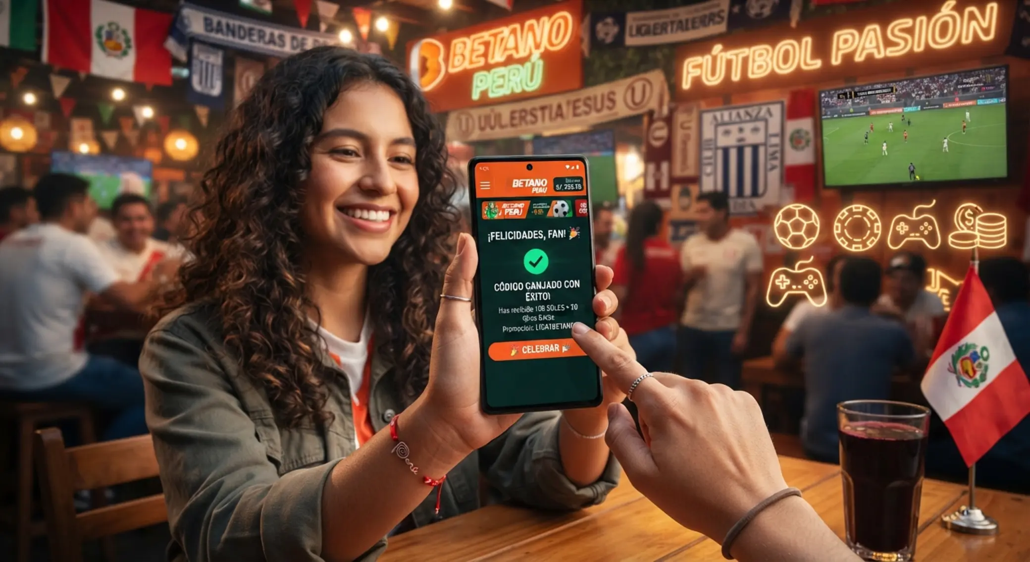 Usuario peruano canjeando código promocional en Betano