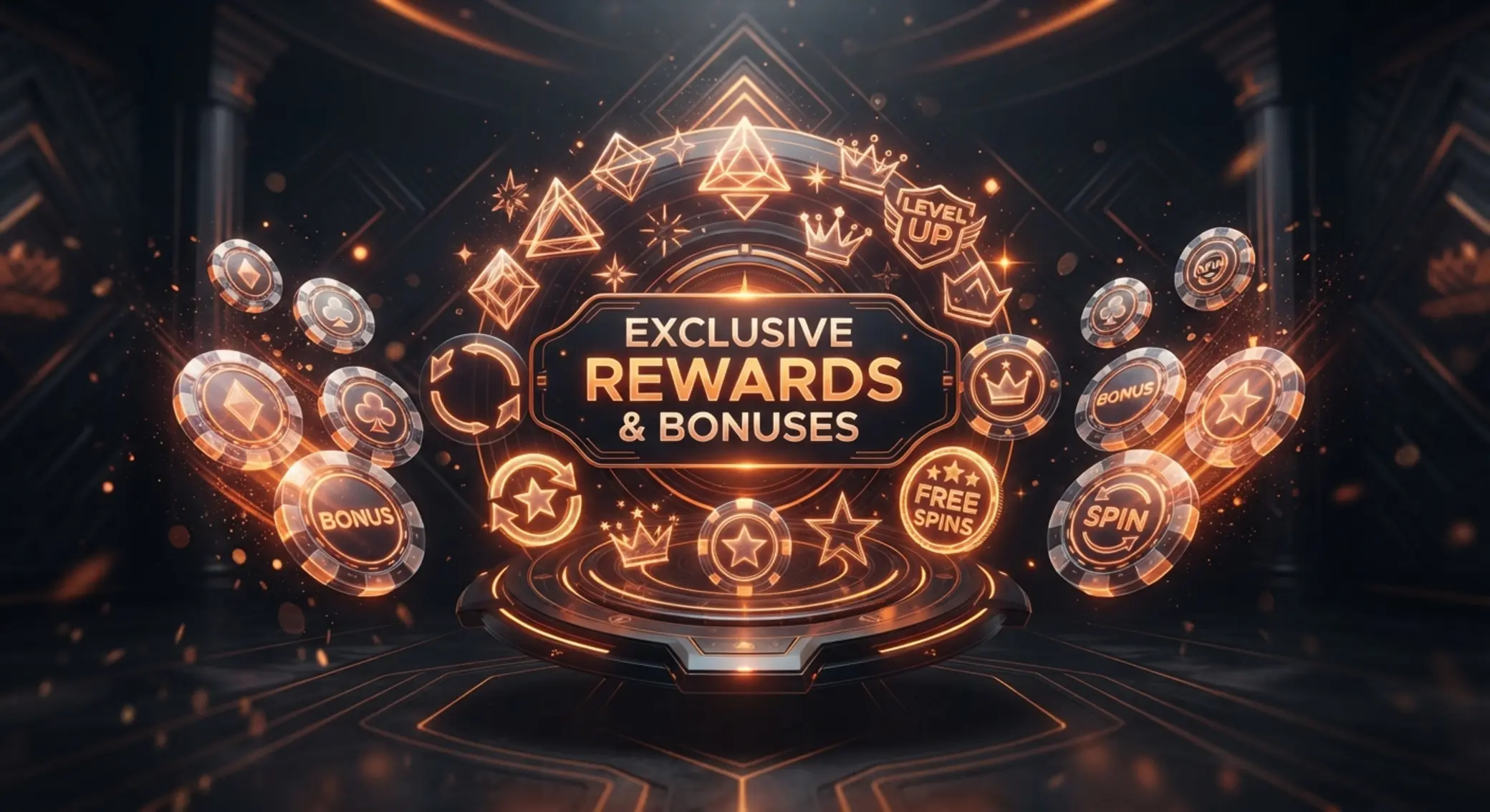Visual de promociones y giros gratis que complementan el modo demo